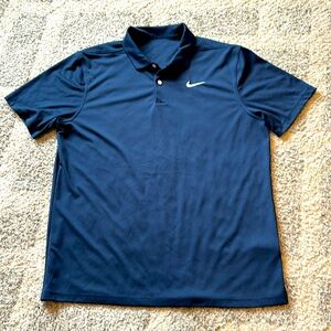 Men’s Nike navy blue dri fit polo size large